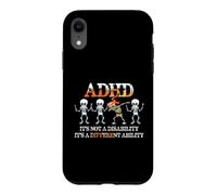 Carcasa para iPhone XR ADHD It's Not Disability It's A Different Ability Skeleton