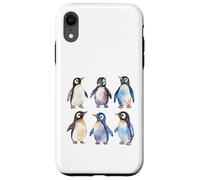 Carcasa para iPhone XR Adorable Acuarela pingüinos antárticos Fauna Arte