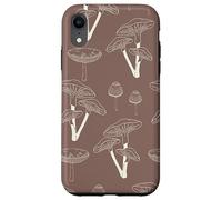 Carcasa para iPhone XR Aesthetic Cottagecore Vintage Mushroom Garden Brown