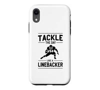 Carcasa para iPhone XR Afronta el día como un Jugador de fútbol Americano Linebacker