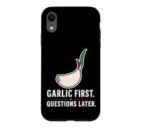 Carcasa para iPhone XR Ajo Primeras Preguntas más Tarde Divertido Amante de la Comida Italiana
