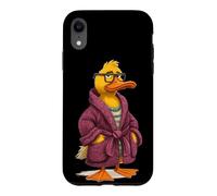 Carcasa para iPhone XR Albornoz de Pato con Gafas para Adultos y niños
