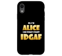 Carcasa para iPhone XR Alice Joke Idgaf Meme Funny Halloween Costume For Alices
