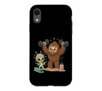 Carcasa para iPhone XR Alien Bigfoot Stay Weird Funny Workout Friends