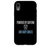Carcasa para iPhone XR Alimentado por cafeína y Sonrisas de bebé Enfermera posparto