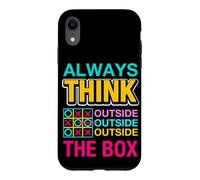 Carcasa para iPhone XR Always Think Outside The Box Illustration Graphic Designs