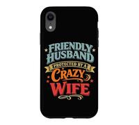 Carcasa para iPhone XR Amable Esposo Protegido por una Esposa Loca
