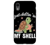 Carcasa para iPhone XR Amante de los Libros Just Chillin In My Shell Turtle
