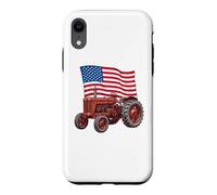 Carcasa para iPhone XR American USA Flag Tractor Farmer