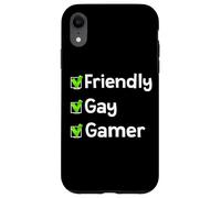 Carcasa para iPhone XR Amistoso Gay Gamer LGBTQ Identidad Orgullo Inclusión Gay Jugadores