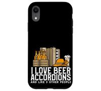 Carcasa para iPhone XR Amo los acordeones de Cerveza y me Gusta 3 Otras Personas
