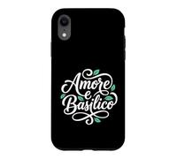 Carcasa para iPhone XR Amor y albahaca Amore e Basilico Comida Italiana Dicho