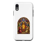 Carcasa para iPhone XR Ángeles En Sagrado Tabernáculo Catedral Gótica Icono Arte Oración