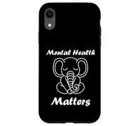 Carcasa para iPhone XR Animal Brain Illness Quote Elephant Mental Health Matters