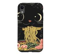 Carcasa para iPhone XR Anime Cat Ramen Graphic tee, Japanese Kawaii Retro Y2K Manga