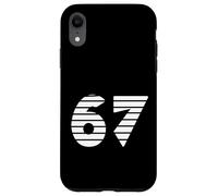 Carcasa para iPhone XR Antiguo Egipto 67 Rayas Estilo Glifo Número Diseño Minimal