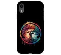 Carcasa para iPhone XR Árbol de la Vida Naturaleza Colorida Yin Yang Zen Yoga Meditación