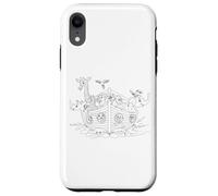 Carcasa para iPhone XR Arca de Noé - Gráfico de Historia bíblica para Colorear de fe para niños (Blanco)