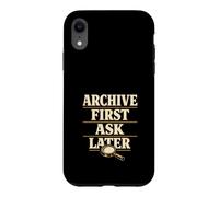 Carcasa para iPhone XR Archivo Investigador Archivista Museo de Investigación Archival