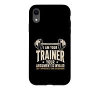 Carcasa para iPhone XR Argumento I Am Your Trainer Diseño de Fitness no válido