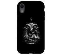 Carcasa para iPhone XR Aries Zodiac a Ram Símbolo para Astrología Oscura
