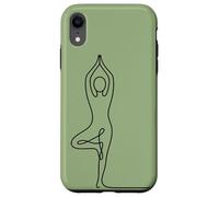 Carcasa para iPhone XR Arte Minimalista de línea de Yoga Pose Yoga - Matcha Green