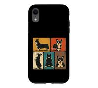 Carcasa para iPhone XR Arte Retro para Perros Happy Running Pembroke Welsh Corgi