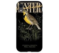 Carcasa para iPhone XR Arte Vintage de observación de Aves de Western Meadowlark Love Birds