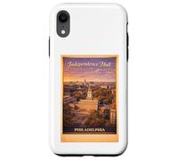 Carcasa para iPhone XR Arte Vintage de Viaje aéreo del Independence Hall de Filadelfia por EE. UU.