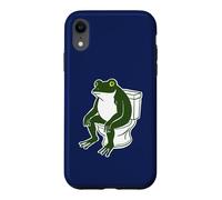 Carcasa para iPhone XR Asiento de Rana en el Asiento del Inodoro