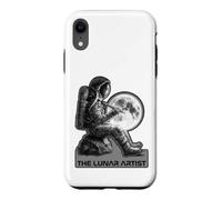 Carcasa para iPhone XR Astronauta Dibujo Luna Sketch Espacio Artista Gráfico