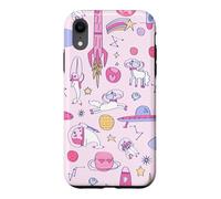 Carcasa para iPhone XR Astronauta Narval Mapache Unicornio UFO Ciencia ficción Nave Espacial Galaxia