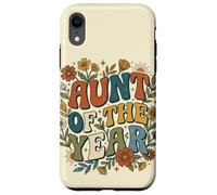 Carcasa para iPhone XR Aunt of The Year Retro Floral Auntie