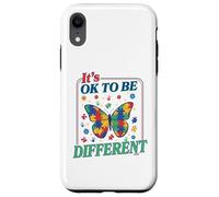Carcasa para iPhone XR Autism It's Ok To Be Different Butterfly Puzzle Kid Teacher