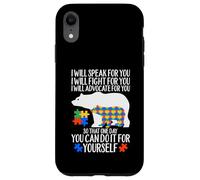 Carcasa para iPhone XR Autismo Mama Bear I Will Speak Fight Advocate For You