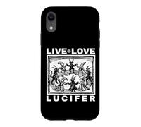 Carcasa para iPhone XR Ave a Satanás Live Love Lucifer con Dancing Demons Original