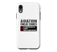 Carcasa para iPhone XR Aviation Cheat Codes Divertido Piloto Avion Transpondedor