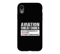 Carcasa para iPhone XR Aviation Cheat Codes Divertido Piloto Avion Transpondedor