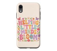 Carcasa para iPhone XR Ayudando a Little Minds Bloom Teacher Floral Mariposa Manzana