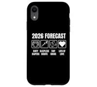 Carcasa para iPhone XR Baby Coming Soon 2026 Forecast Baby Shower Funny New Dad Mom