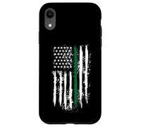 Carcasa para iPhone XR Back The Green Thin Green Line American Flag Border Patrol