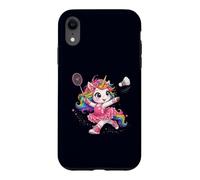 Carcasa para iPhone XR Bádminton Unicornio Arco Iris Kawaii Girls Shuttle