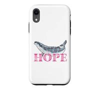Carcasa para iPhone XR Ballena jorobada Hope Line Art - Diseño detallado de Ballena