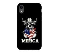 Carcasa para iPhone XR Bandana Barral Racer con la Bandera Estadounidense de Rodeo Cowboy Country