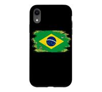Carcasa para iPhone XR Bandera de Brasil Orgullo Brasileño Ilustrado Grunge Tattered