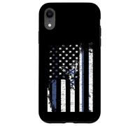 Carcasa para iPhone XR Bandera de Israel Envejecido, Encima, Bandera Americana