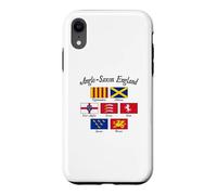 Carcasa para iPhone XR Bandera de los reinos anglosajones de Inglaterra con Letras Negras