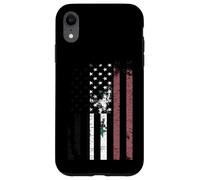 Carcasa para iPhone XR Bandera de Siria angustiada sobre Bandera Americana