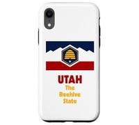 Carcasa para iPhone XR Bandera del Estado de Utah Pride Beehive State Flag Salt Lake City Souvenir