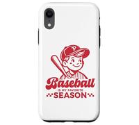 Carcasa para iPhone XR Baseball Is My Favorite Season - Camiseta Deportiva Divertida para Jugador Retro